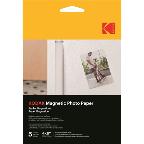 Papier magnetyczny błyszczący Kodak 690 g/m2 / 4R / 10x15cm / 5 szt / 351062