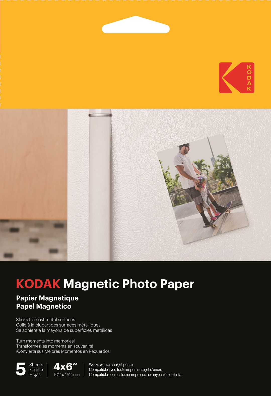 Papier magnetyczny błyszczący Kodak 690 g/m2 / 4R / 10x15cm / 5 szt / 351062