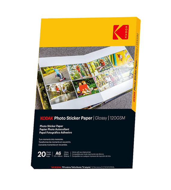 Papier fotograficzny samoprzylepny błyszczący Kodak 120 g/m2 / A6 / 10x15cm / 20 szt / 891337