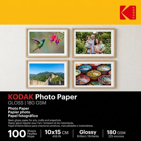Kodak Photo Paper Glossy 180 g/m2/ 4R / 10x15cm / 100 pcs / 740097