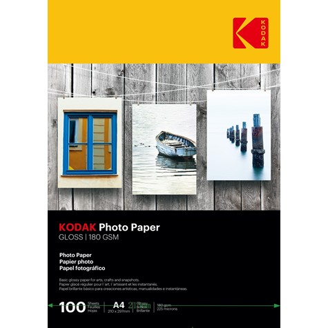 Kodak Photo Paper Glossy 180 g/m2/ A4 / 21x29,7cm / 100 pcs / 740105