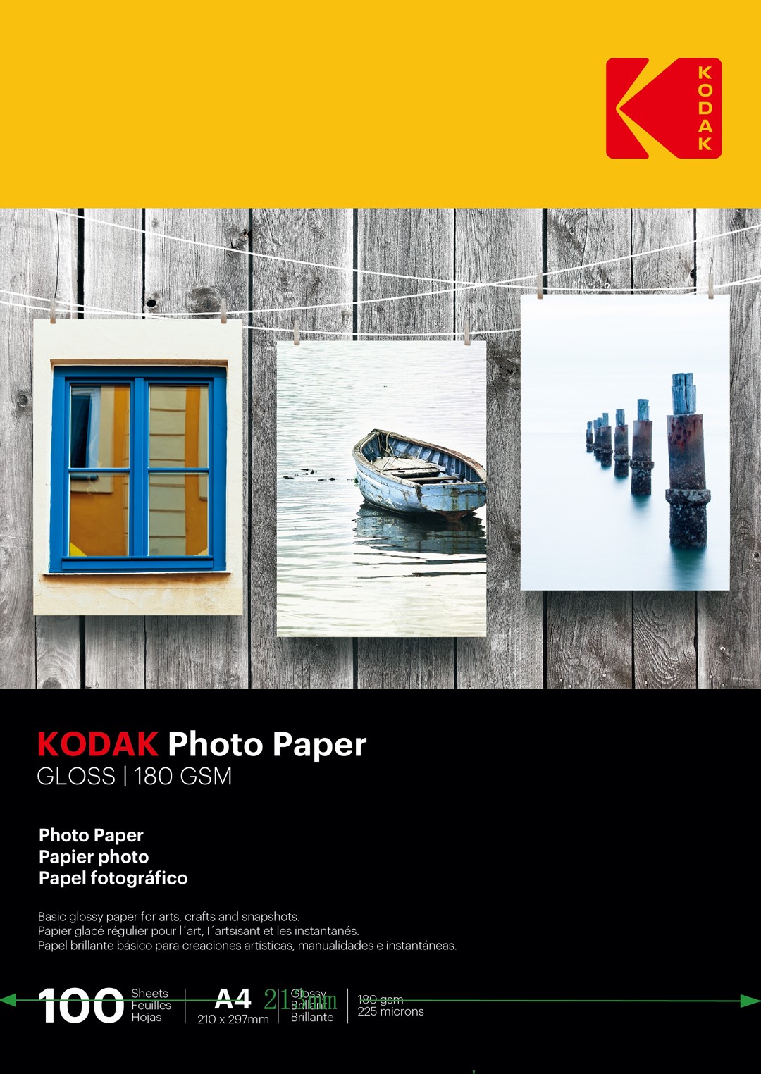 Kodak Photo Paper Glossy 180 gsm A4/100 szt - 740105