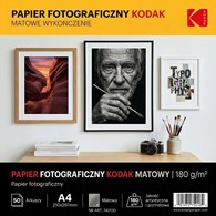 Papier fotograficzny matowy Kodak 180 g/m2/ A4 / 21x29,7cm / 50 szt /  740130