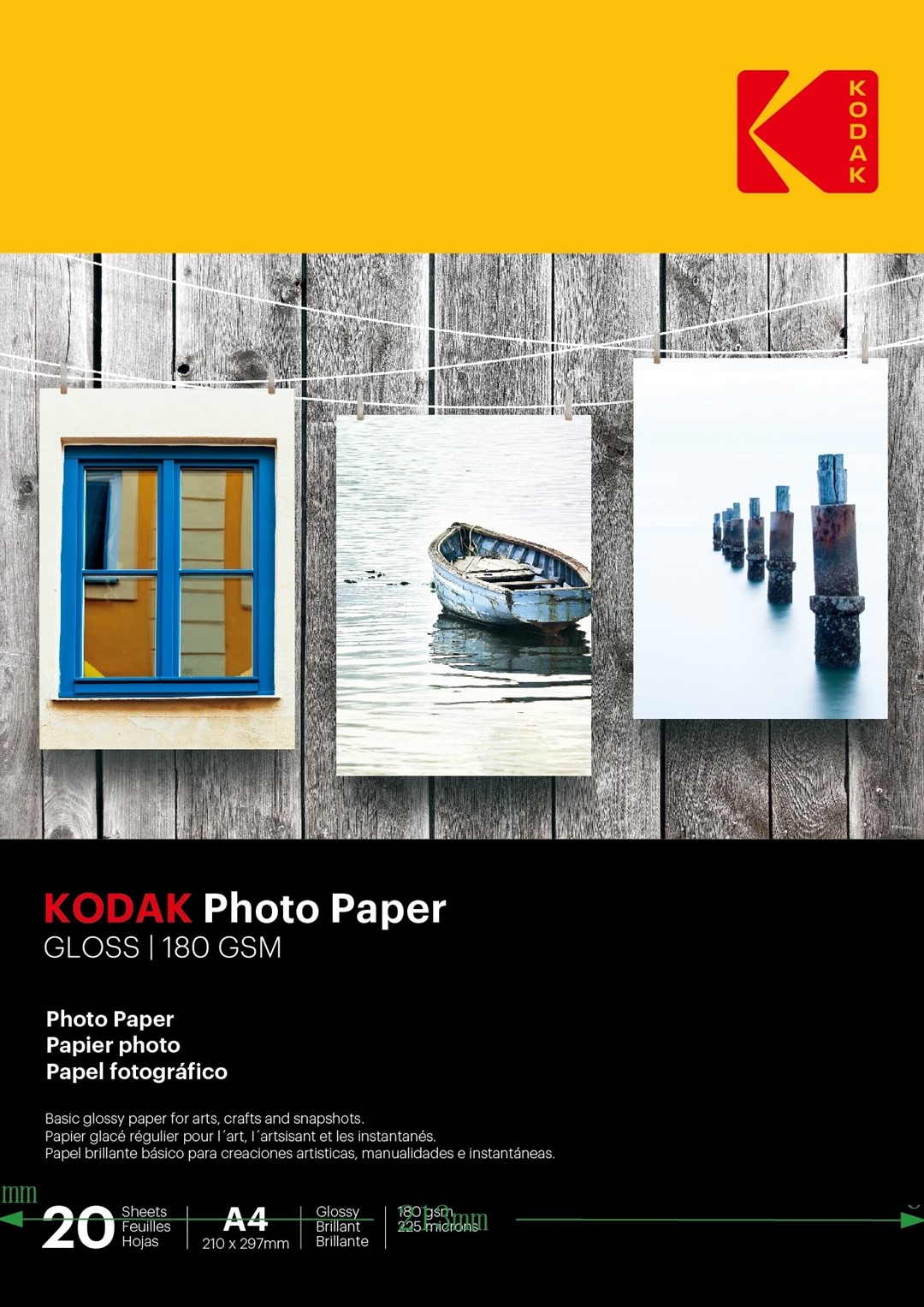 Kodak Photo Paper Glossy 180 gsm A4/20 szt - 740512