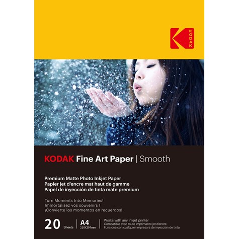 Kodak Fine Art Paper Smooth 230 g/m2 / A4 / 21x29,7cm / 20 pcs / 891092