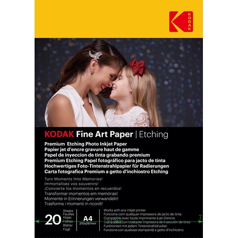 Papier fotograficzny Kodak Fine Art Paper Etching 210 g/m2 / A4 / 21x29,7cm / 20 szt / 891198