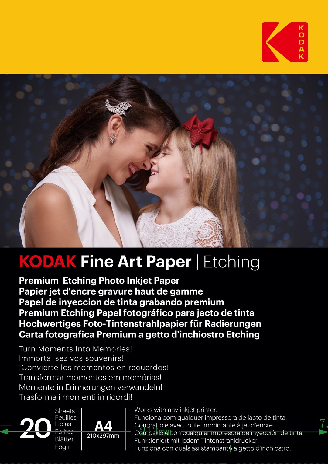 Kodak Fine Art Paper Etching 210 g/m2 / A4 / 21x29,7cm / 20 pcs / 891198