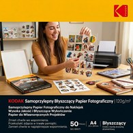 Papier fotograficzny samoprzylepny błyszczący Kodak 120 g/m2 / A4 / 21x29,7cm / 50 szt / 891671