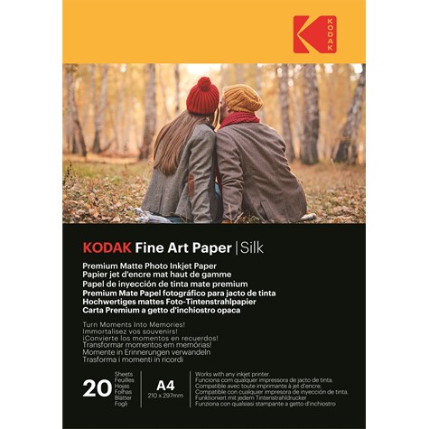 Kodak Fine Art Paper Silky 260 g/m2 / A4 / 21x29,7cm / 20 pcs / 891720