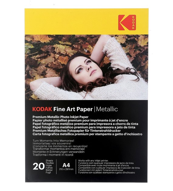 Papier fotograficzny Kodak Fine Art Paper Metallic 240 g/m2 / A4 / 21x29,7cm / 20 szt / 891722