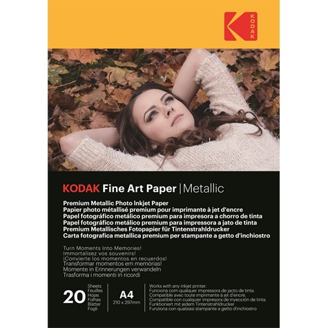 Kodak Fine Art Paper Metallic 240 g/m2 / A4 / 21x29,7cm / 20 pcs / 891722