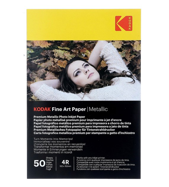 Papier fotograficzny Kodak Fine Art Paper Metallic 240 g/m2 / 4R / 10x15cm / 50 szt / 891723