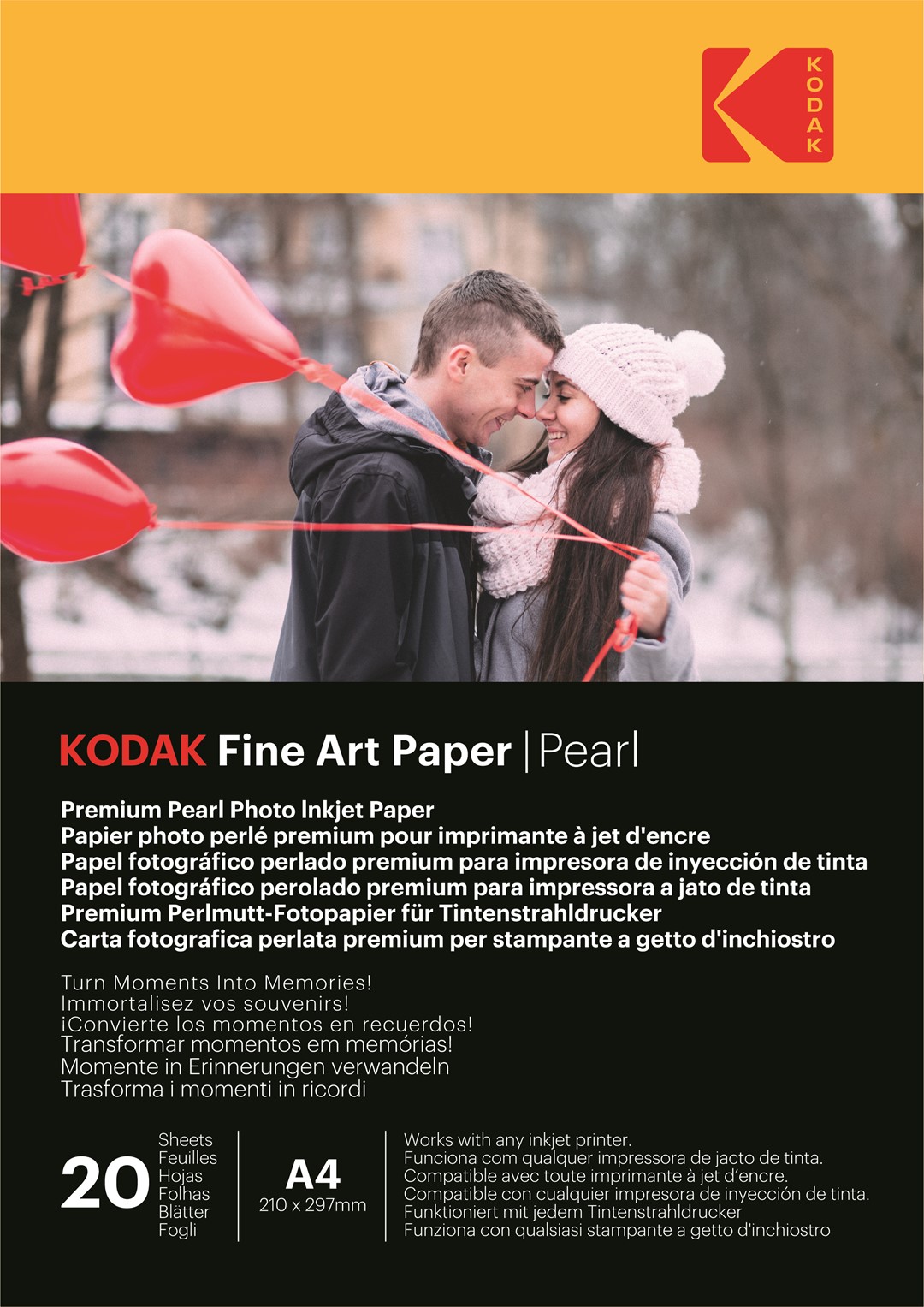 Papier fotograficzny Kodak Fine Art Paper Pearl 240 g/m2 / A4 / 21x29,7cm / 20 szt / 891724