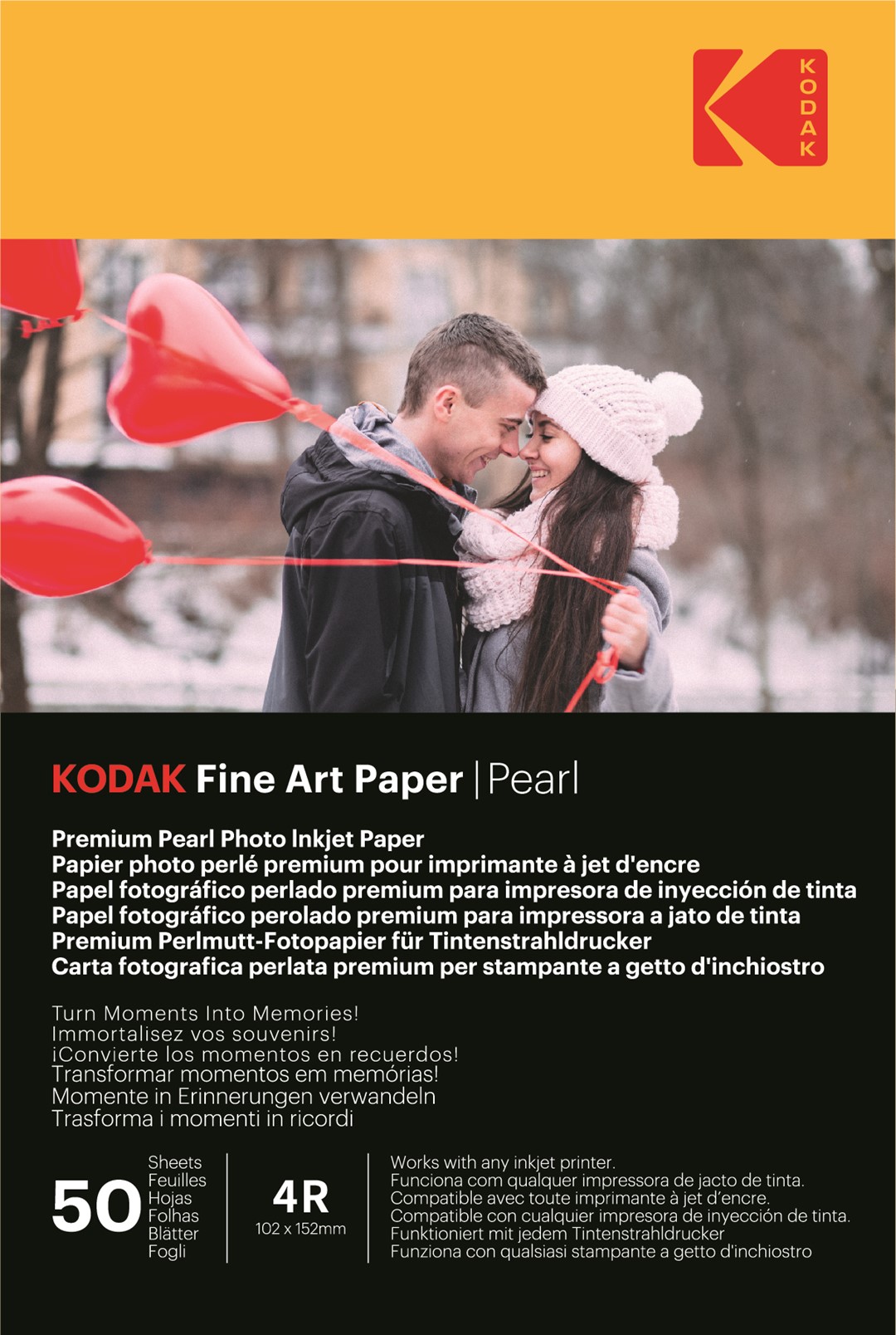 Papier fotograficzny Kodak Fine Art Paper Pearl 240 g/m2 / 4R / 10x15cm / 50 szt / 891725