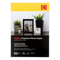 Papier fotograficzny błyszczący Kodak Premium 240 g/m2/ A5 / 15x21 cm / 50 szt / 891727