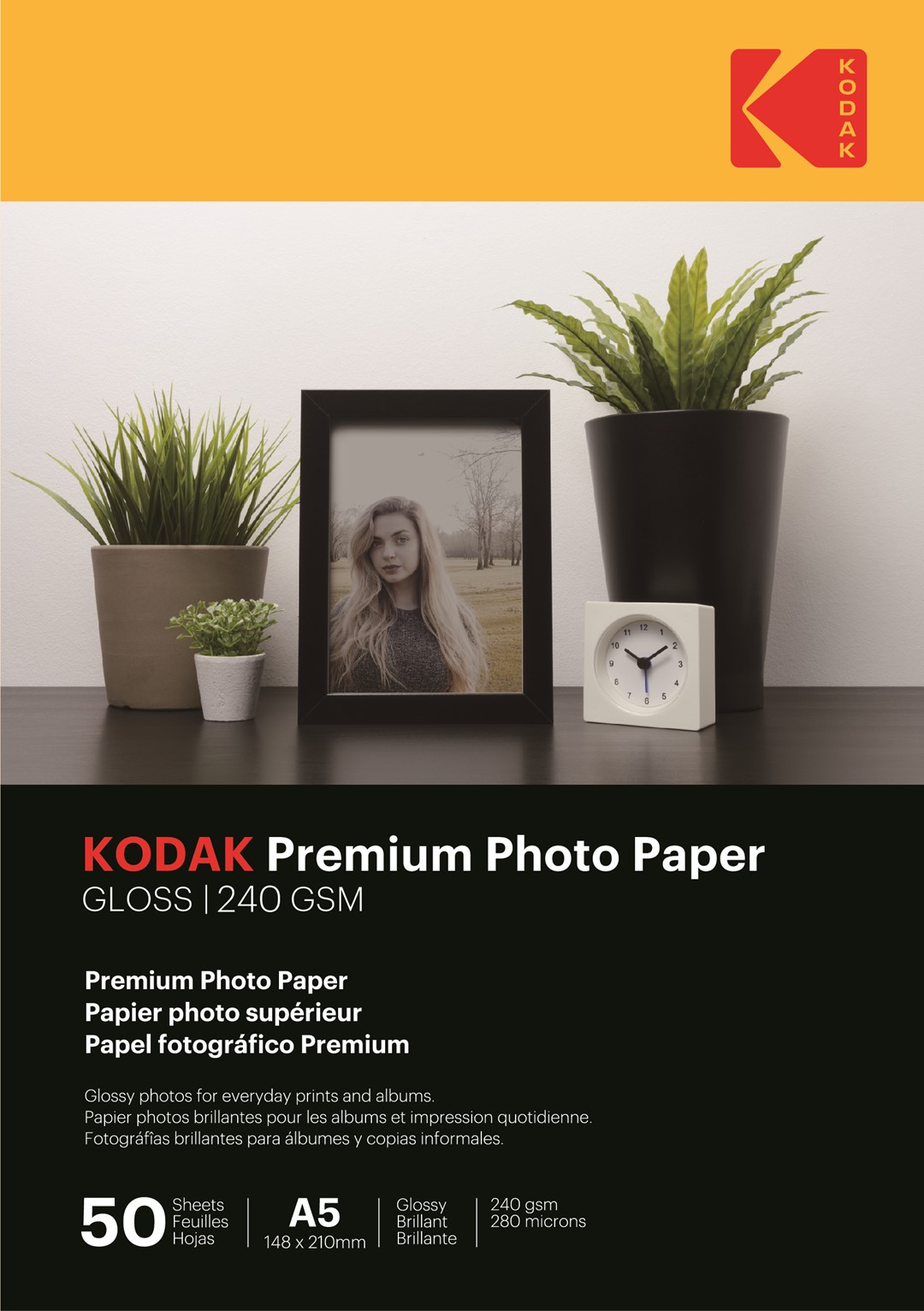 Kodak Premium  Photo Paper Glossy 240 g/m2/ A5 / 15x21 cm / 50 szt / 891727