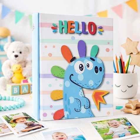 Book bound pocket album 10x15/200 B46200S HELLO BLUE