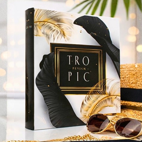 Book bound photo album 10x15/500 B46500S BLACK LEAF