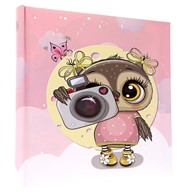 Book bound photo album 10x15/500 B46500S CAMERA OWL PINK