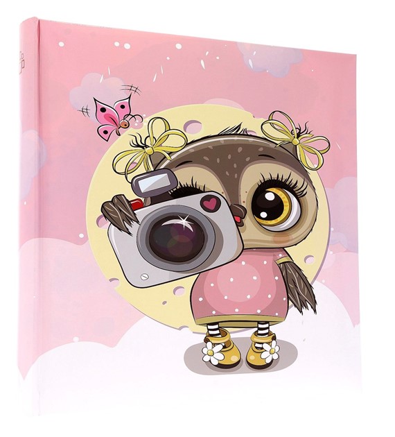 Book bound photo album 10x15/500 B46500S CAMERA OWL PINK