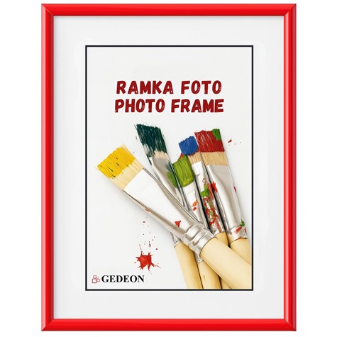 Frame 13x18 plastic BB1318R red glass