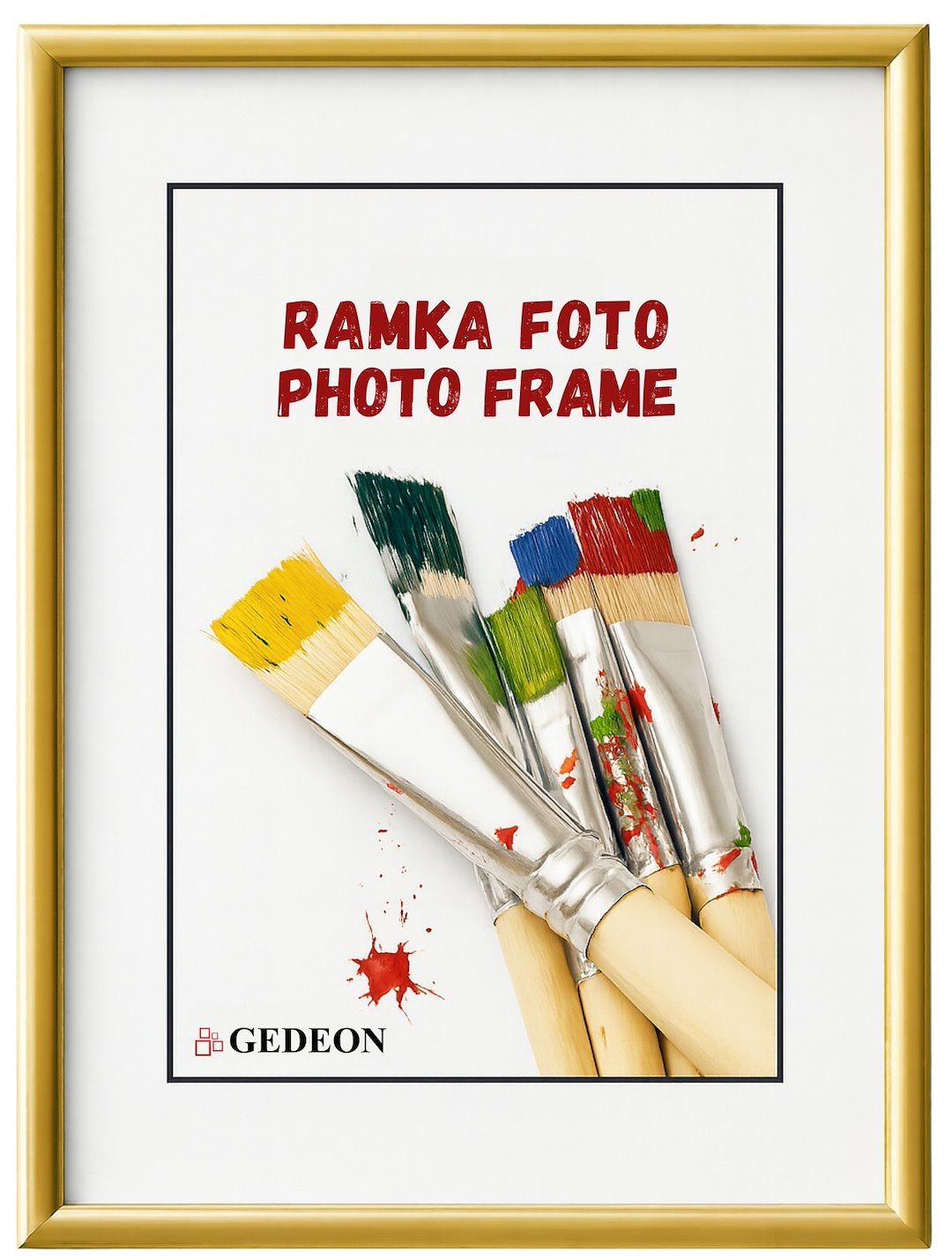 Ramka 21x29,7plast. gold, plexi  BB1521Gplx