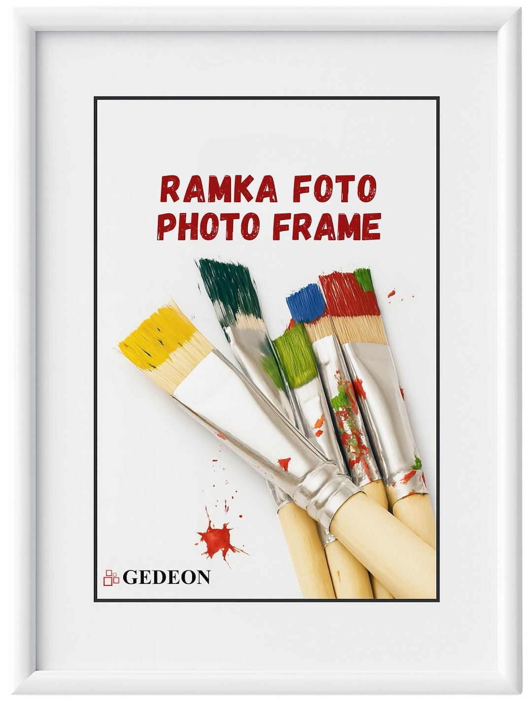 Plastic frame 21x29,7plast. white, glass  BB2129,7Wg