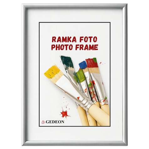 Frame 40x50 plastic BB4050Splx silver plexi