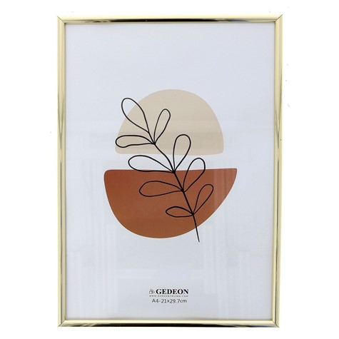 Plastic photo frame 21x29,7cm gold BC2130G