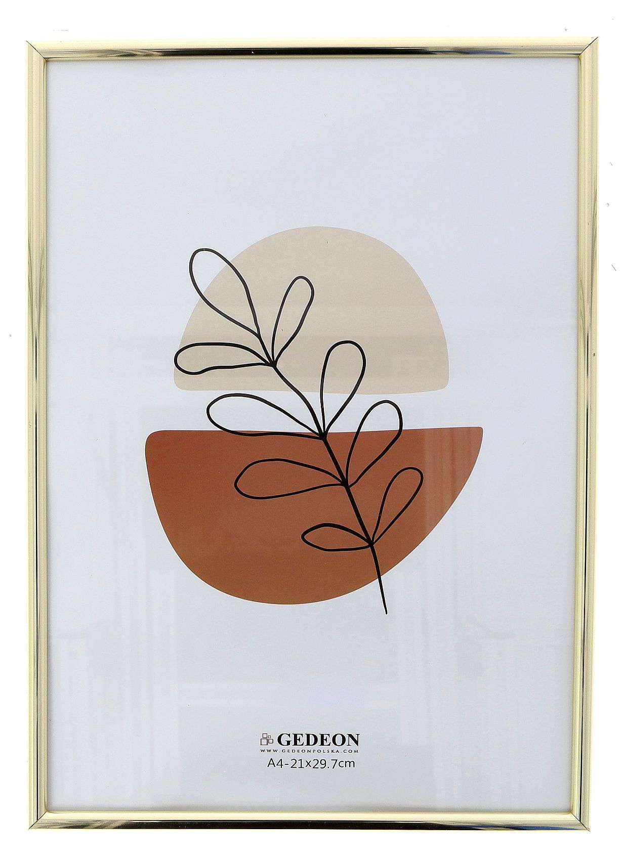 Plastic photo frame 21x29,7cm gold BC2130G
