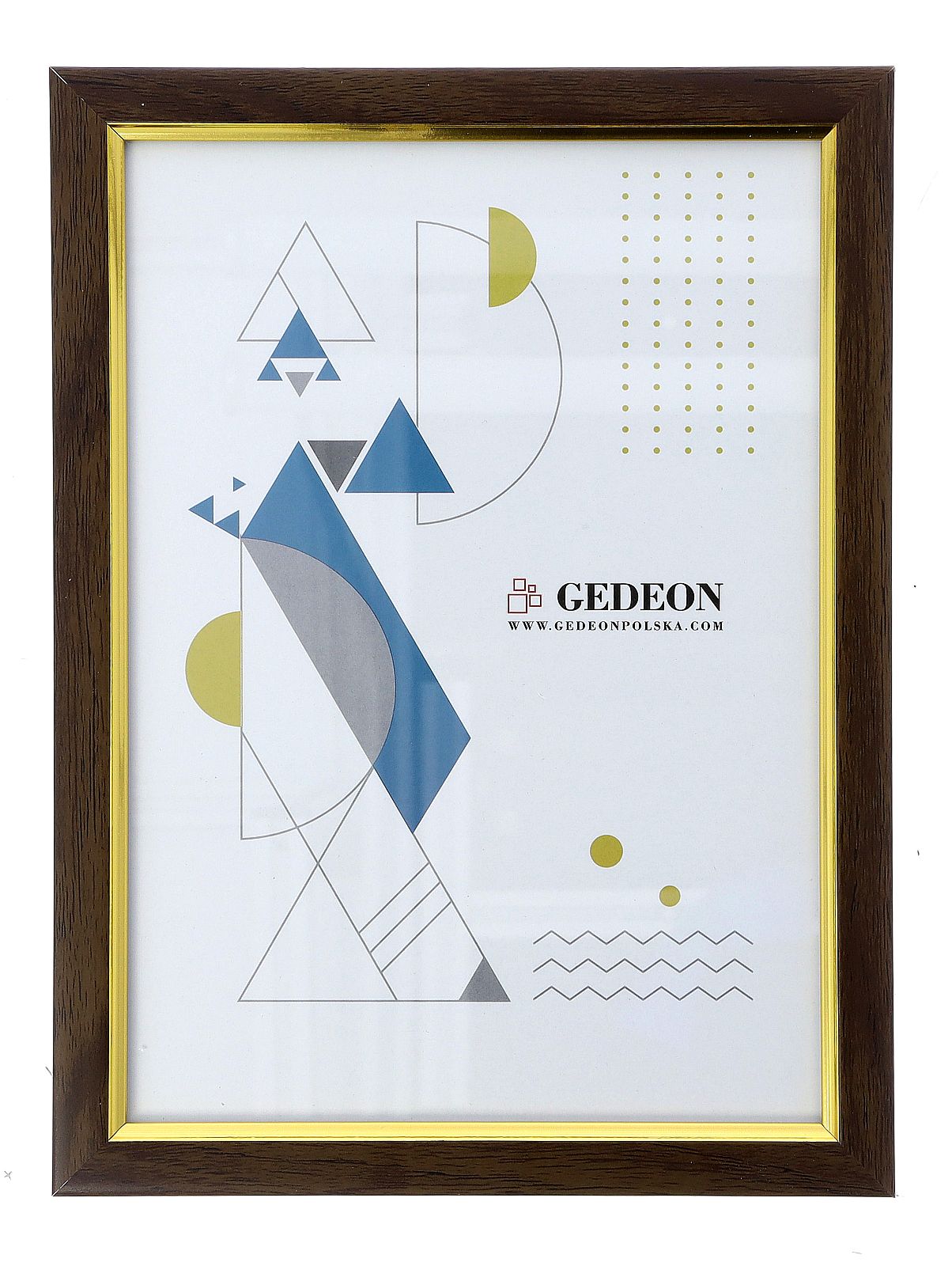Wooden frame 21x29,7 wood/gold  BDF21WG1