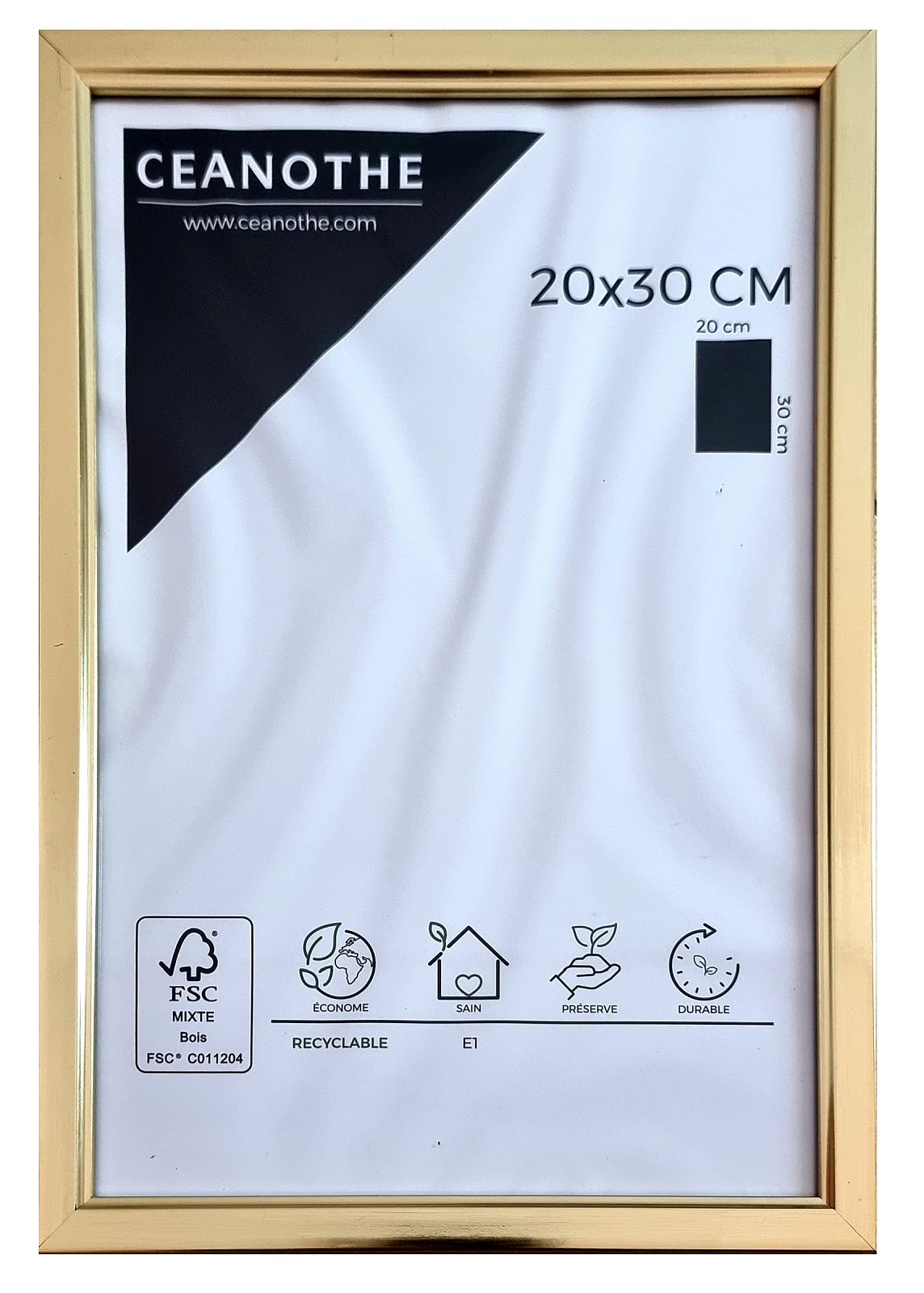 Ramka 10x15plast., szkło BDFF10gold 27810