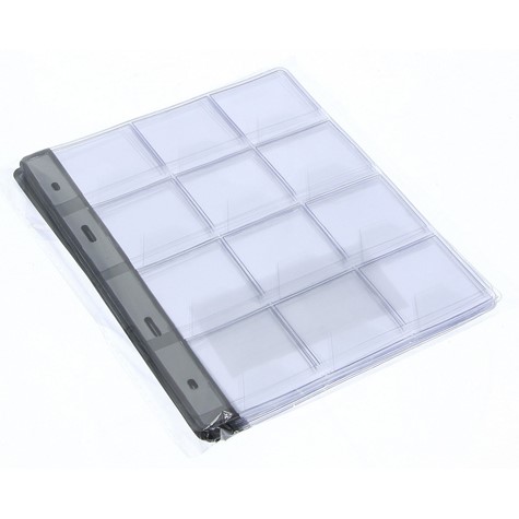 Coin sheets 45x45mm/12 coins CA21-12C - 10 pcs