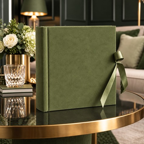 Book bound tradtional album 29x32/100 DBCL50 VELVET OLIVE(B)