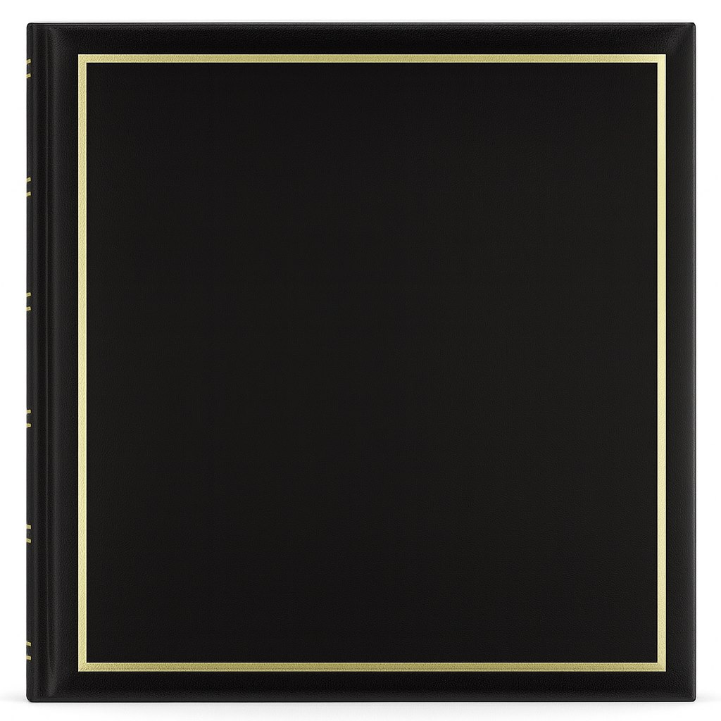 Book bound traditional album 29x29/60 DBCM30 VINYL BLACK