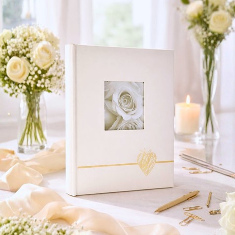 Album tradycyjny szyty 24x29 cm 40 stron DBCS20HEARTGOLDB