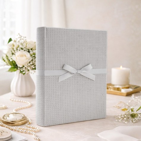 Book bound traditional album 24x29/40 DBCS20 UNIQUE SILVER(B)