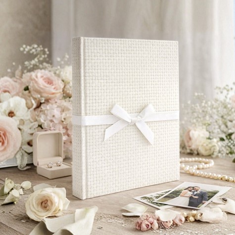 Book bound traditional album 24x29/40 DBCS20 UNIQUE WHITE(B)