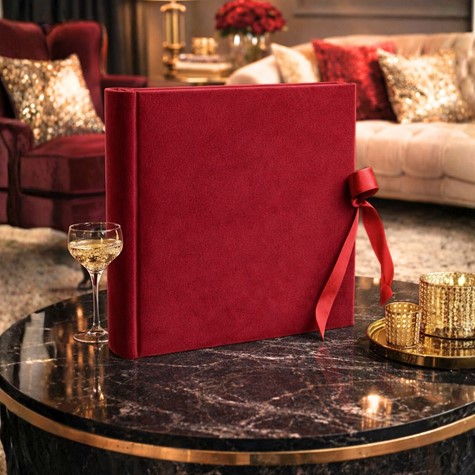 Album tradycyjny szyty 25x25 cm 40 stron DBCSS20VELVETRUBYB