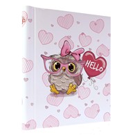 Album samoprzylepny 22,5x28/40 DRS20 HELLO OWL PINK