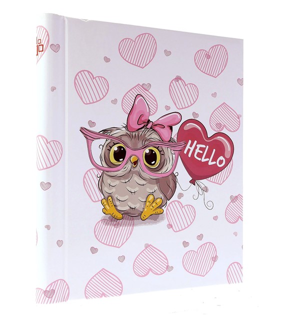 Album samoprzylepny 22,5x28/40 DRS20 HELLO OWL PINK