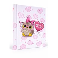 Album samoprzylepny spirala 23x28 cm 40 stron DRS20HELLOOWLPINK