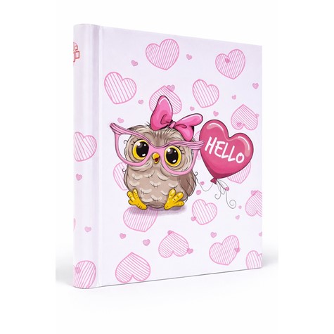 Album samoprzylepny spirala 23x28 cm 40 stron DRS20HELLOOWLPINK