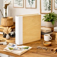 Album kieszeniowy szyty 10x15/200 KD46200 WOOD WHITE