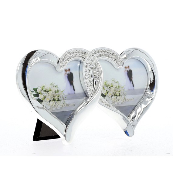 Double hearts photo frame PF03