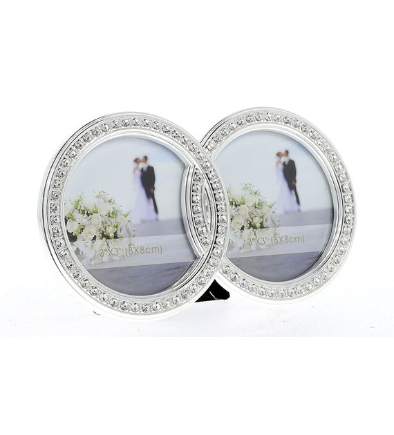 Double hearts photo frame PF04