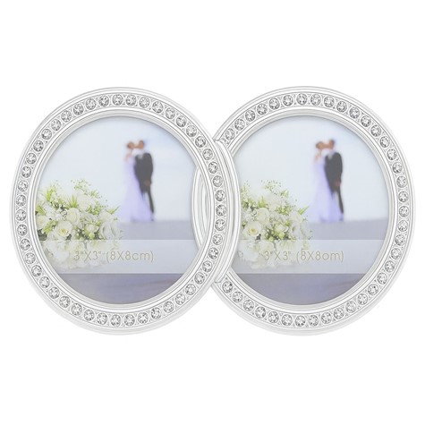 Double hearts photo frame PF04