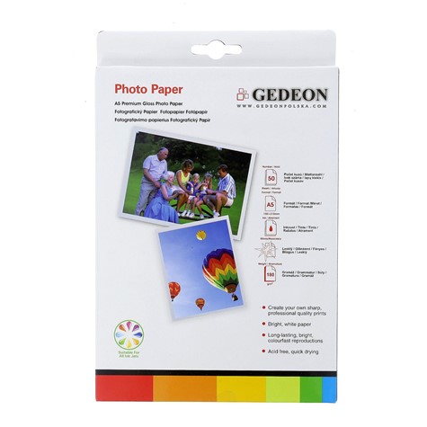 Papier fotograficzny błyszczący Gedeon 180 g/m2/ 6R / 15x21cm / 50 szt / PG15.180.50