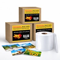 Professional Inkjet Paper – papier fotograficzny w rolce o wymiarach 152mm (6'')*65m*3''' - GLOSSY - Frontier-S DX-100, SureLab D700, Green II