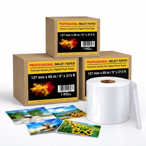 Professional Inkjet Paper 127mm (5'')*65m*6'' - LUSTRE - Frontier-S DX-100, SureLab D700, Green II